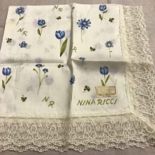 日本手帕  擦手巾 Nina Ricci no.121-3 57cm 大尺寸可當領巾 歷史價格詳細信息