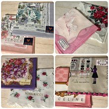 日本手帕  擦手巾 Nina Ricci no.121-3 57cm 大尺寸可當領巾 歷史價格詳細信息