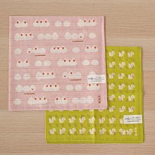 【日本製】花卉圖樣多功能純棉方巾 手帕 餐桌巾 領巾-粉藍小花款　＊ 歷史價格詳細信息