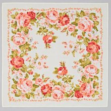 ~~凡爾賽生活精品~~全新日本進口紫色邊粉紅色玫瑰花造型純棉抹布.小方巾~日本製 歷史價格詳細信息