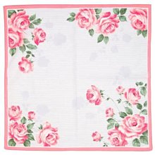 ~~凡爾賽生活精品~~全新日本進口紫色邊粉紅色玫瑰花造型純棉抹布.小方巾~日本製 歷史價格詳細信息