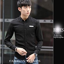 【Blues】S571-時尚雅痞黑色氣質細緻條紋修身彈性長袖襯衫 日系 窄身 休閒 英倫 韓系 歷史價格詳細信息