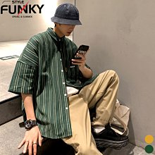 男士襯衫新款風格夏季短袖格子百搭襯衫休閒寬鬆韓版外套上衣潮流-22號穿搭 歷史價格詳細信息