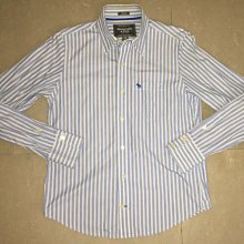Used Abercrombie & Fitch A&F AF淺藍條紋純棉修身襯衫Size.S(173/60合身不緊繃) 歷史價格詳細信息