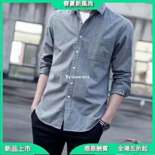長袖襯衫 韓版襯衫 休閒襯衫 緊身襯衫 免燙襯衫 小版男裝 男士直條紋襯衫 男新款潮流帥氣休閒寸衫 緊身長 歷史價格詳細信息