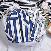 新款條紋襯衫男士長袖韓版潮流修身帥氣大碼豎條商務襯衣男備貨足 歷史價格詳細信息