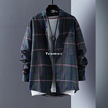 港風復古格子長袖襯衫 格子襯衫 寬鬆版型 格紋襯衫 百搭防寒襯衫外套 外穿條紋襯衫 學生襯衫 學院風 情侶青春 街舞襯衫 歷史價格詳細信息