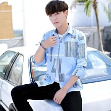 【襯衫】襯衫男長袖潮牌2023新款設計感小眾痞帥上衣服男裝潮流襯衣 歷史價格詳細信息