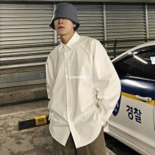 韓版寬鬆素色襯衫男長袖 M-2XL 春秋季潮牌百搭上衣男 高級垂墜感長袖襯衫男 休閒免燙素色襯衫  帥氣學生襯衫 潮流西 歷史價格詳細信息