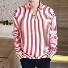 熱銷 男道日系復古長袖翻領長袖條紋襯衫男女情侶裝春秋休閑襯衣男士上衣潮韓版港風日系彈性休閒透氣百搭潮牌ins overs 歷史價格詳細信息