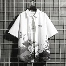 潮流百搭簡約襯衫男士2023新款春季條紋拼接外套男裝落肩長袖襯衣天天精選 歷史價格詳細信息