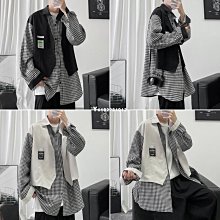 熱銷 假兩件風衣男中長款韓版潮流帥氣披風外套男寬松英倫大衣 可開發票 歷史價格詳細信息