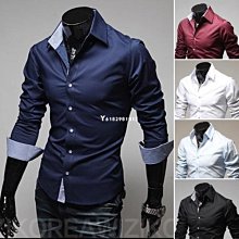 撞色襯衫男秋季上衣純棉四季開衫長袖休閑外套拼接夏季百搭外穿潮 歷史價格詳細信息