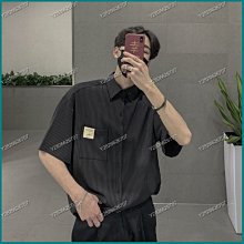 黑白條紋襯衫男短袖潮牌三分袖寸衫休閑夏季薄款半袖襯衣 歷史價格詳細信息