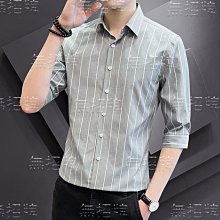 夏季短袖襯衫男 韓版修身襯衫 潮流休閒襯衣◇□♙夏季七分袖襯衫男薄款韓版修身潮流帥氣學生立領短袖白襯衣中 歷史價格詳細信息