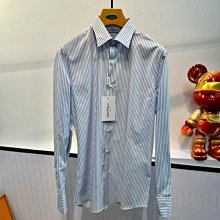 『名品站』菲拉格慕休閒長袖襯衫 英倫風型男修身條紋襯衫 原單大牌 專櫃精品簡約紳士白領襯衣40AT229 歷史價格詳細信息