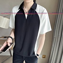 夏季冰絲polo衫男2色 M-3XL  短袖襯衫領t恤  v領潮牌休閒百搭上衣 極速出貨 歷史價格詳細信息