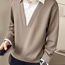 polo衫假兩件衛衣女超火cec春秋新款潮韓版寬松爆款上衣長袖外套-餘登米女裝 歷史價格詳細信息