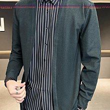 【襯衫】2023新款高級襯衫男士長袖秋季修身休閑襯衣時尚潮流上衣帥氣男裝 歷史價格詳細信息