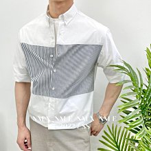 條紋襯衫 男士五分袖 中袖 新款潮流 免燙抗皺 修身 韓版印花 帥氣襯衣 歷史價格詳細信息