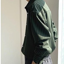長袖襯衫 韓版寬鬆條紋口袋都會休閒襯衫【TJ9440】Doppler 現貨＋預購 歷史價格詳細信息