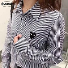 條紋襯衫 慵懶新款氣質條紋襯衫潮牌時尚港風帥氣春秋休閒流行ins男潮流 歷史價格詳細信息