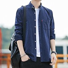 春秋季新款男士長袖襯A條紋拼接韓版休閑裝長袖襯A  A 歷史價格詳細信息