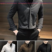 中式立領襯衫設計高級感假兩件針織男士秋冬保暖長袖2023新款襯衣【zero潮流屋】 歷史價格詳細信息
