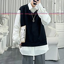假兩件穿搭高級感外套男士春秋款針織開衫成熟穩重cleanfit毛衣男-zero潮流屋 歷史價格詳細信息