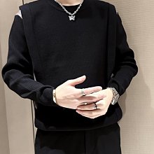 假兩件毛衣男士撞色ins潮流襯衫領秋冬季打底針織衫加絨男裝線衣【zero潮流屋】 歷史價格詳細信息