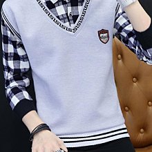 秋冬長袖襯A青少年學生純色襯A男港風寬松白色長袖襯A男  A 歷史價格詳細信息