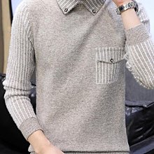 水貂絨條紋毛衣男 冬季23新款慵懶加厚保暖針織衫 寬鬆潮牌毛線衣外套  M3XL 歷史價格詳細信息