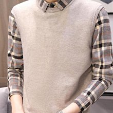 潮牌ins潮流假兩件新款重磅毛衣冬季加絨加厚青少年一體絨羊毛衫男裝毛衣 男士針織衫 歷史價格詳細信息