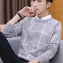 襯衫領毛衣男韓版帶領針織衫男士潮流假兩件個性打底上衣秋冬線衣【zero潮流屋】 歷史價格詳細信息