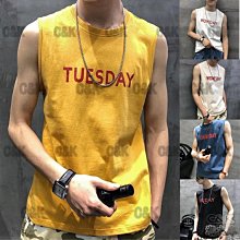 無袖上衣 背心 男士潮牌ins外穿夏季寬松坎肩籃球運動休閑個性 好穿 無袖t恤男-毛毛男裝 歷史價格詳細信息