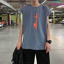 「一格男裝服飾」夏季新款男士背心T恤寬松百搭港風潮牌復古嘻哈街頭無袖上衣XT 歷史價格詳細信息
