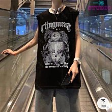 背心男夏季潮流ins寬松字母印花無袖t恤大碼運動嘻哈外穿坎肩上衣-毛毛男裝 歷史價格詳細信息