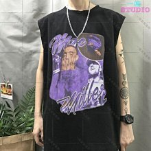 背心男 高街ins美式復古水洗黑色坎肩無袖t恤 oversize做舊嘻哈印花背心（HCS10）【壹號站】 歷史價格詳細信息