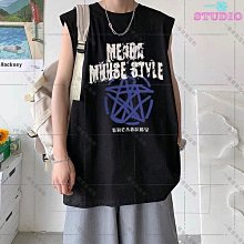 暗黑系無袖T恤男寬鬆男生背心男潮流純色汗衫打底坎肩吊嘎無袖背心運動背心男  59-真男人專賣店 歷史價格詳細信息