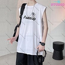 背心 無袖 T恤 ???? 夏季bf風無袖t恤背心男韓版潮流ins籃球運動潮牌百搭砍袖上衣馬甲-MINTS名仕男裝 歷史價格詳細信息