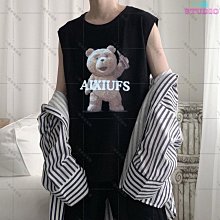 小熊潮牌夏季裸熊短袖T恤兒童男女情侶日系動漫二次元衣服半袖ins#皇運 歷史價格詳細信息