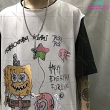 「一格男裝服飾」夏季新款男士背心T恤寬松百搭港風潮牌復古嘻哈街頭無袖上衣XT 歷史價格詳細信息