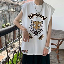 港風背心男 棉質圆领纯色外穿无袖坎肩 情侶款潮流素t 休閒百搭寬鬆無袖t恤男 舒適透氣吸汗運動背心 大尺碼背心-勁霸服飾 歷史價格詳細信息