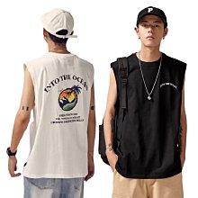 背心男 夏夏季印花背心 無袖背心 寬鬆大尺碼運動體恤潮 歐美潮流上衣t恤 無袖ins潮牌  滿599免運 歷史價格詳細信息
