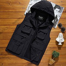 男士馬甲 春秋季 連帽馬甲 薄款 大碼寬松 多口袋 速幹 戶外休閑外套 歷史價格詳細信息