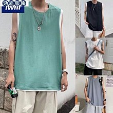 男生無袖背心 S-4XL 夏季男汗衫 夏季無袖男t 寬松汗衫 加肥加大碼圓領棉T恤 休閑運動寬袖背心 印花打底衫-毛毛男裝 歷史價格詳細信息