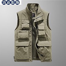 霸道 戶外男士休閒馬甲 春秋薄款無袖多袋背心男攝影釣魚透氣速乾馬夾-毛毛男裝 歷史價格詳細信息