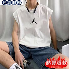 高中生白色背心男無袖T恤帥氣寬鬆學生青少年痞帥新款潮隊服-勁霸服飾 價格比較,價格查詢,歷史價格詳細信息