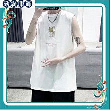 男生背心 潮牌模糊字母印花棉質背心 無袖t恤 大尺碼上衣 寬肩休閒t恤 運動籃球背心 吊嘎 男素面排汗衫-潮流精選 歷史價格詳細信息