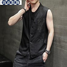 男裝 男馬甲 馬夾 無袖 男無袖 休閒背心 新款港風春夏秋季無袖外套韓版緊身男女牛仔馬甲青年白色背心男潮 歷史價格詳細信息